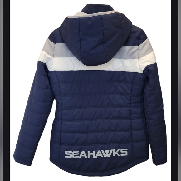 EUC Seattle Seahawks Puffer Jacket XS - Picture 2 of 10